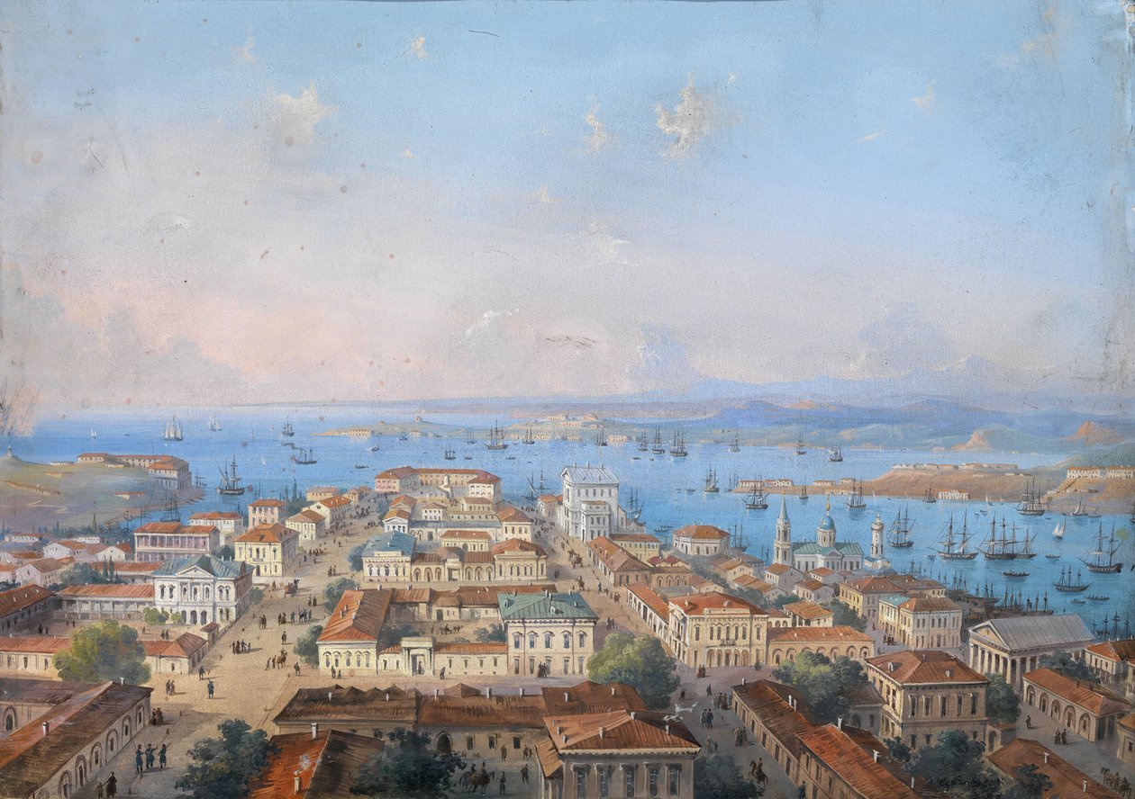Vue de Sébastopol, années 1860-1870 - Carlo Bossoli