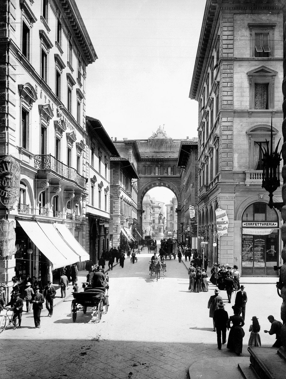 Via Strozzi, Florence, vers 1890 - Carlo Brogi