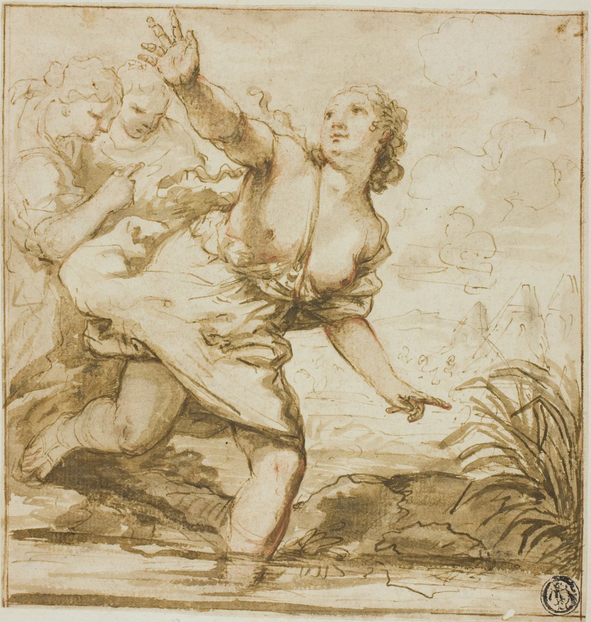 Femme en vol - Carlo Cignani