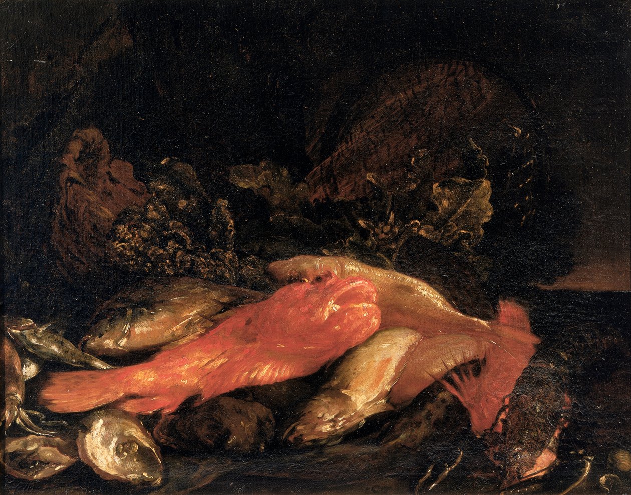 Poissons et huîtres - Carlo Dolci