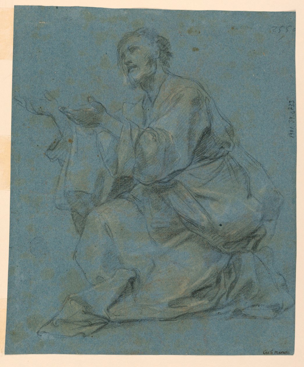 Dessin, études : Deux hommes assis, 1650-1675 - Carlo Maratti