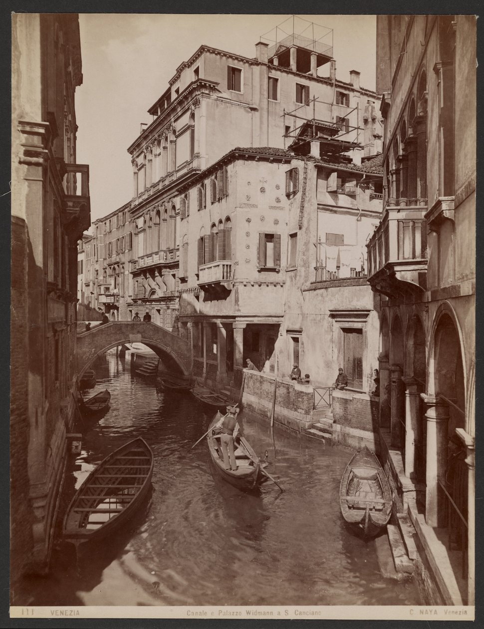 Canal et palais Widmann à St. Canciano - Carlo Naya