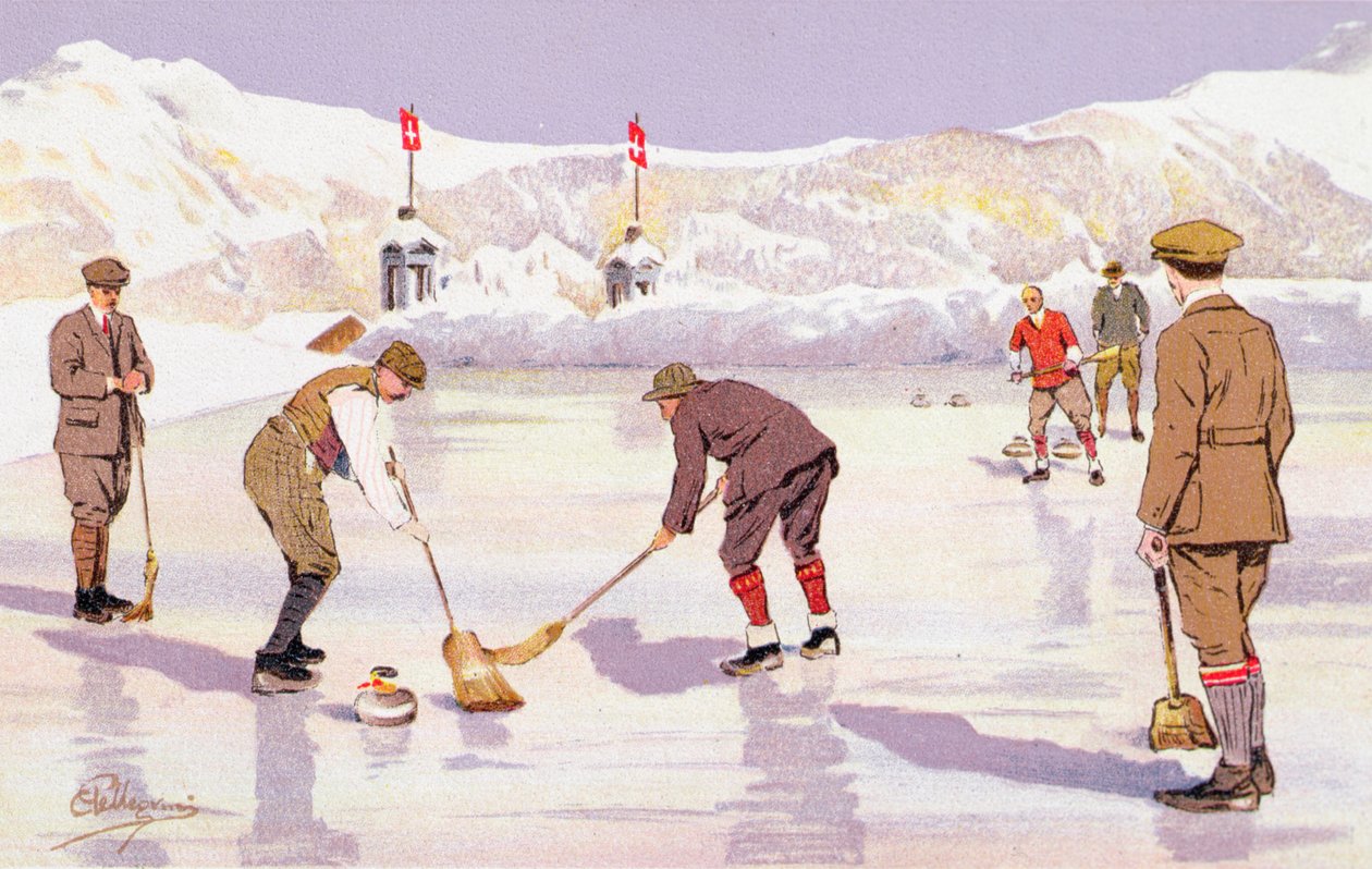 La patinoire de curling - Carlo Pellegrini