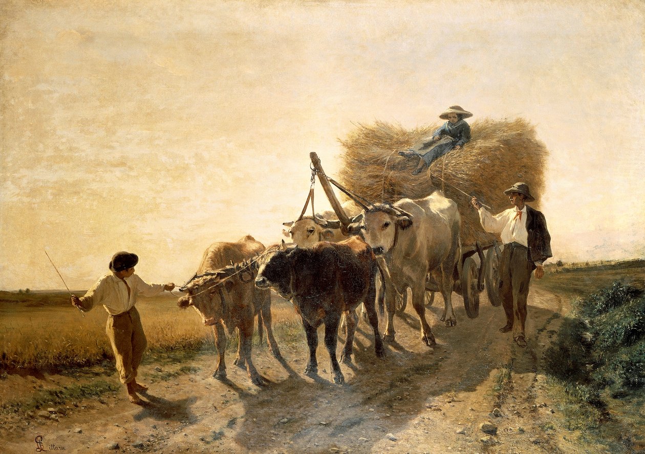 Récolte, par Carlo Pittara (1836-1890) - Carlo Pittara