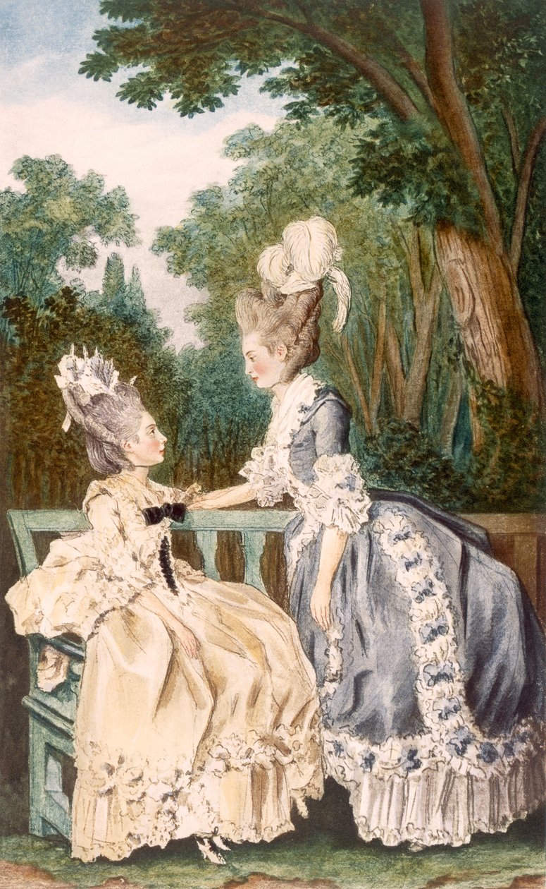 Robe de Matinée pour Dames, 1771 (gravure en couleur) - Louis Carrogis dit Carmontelle