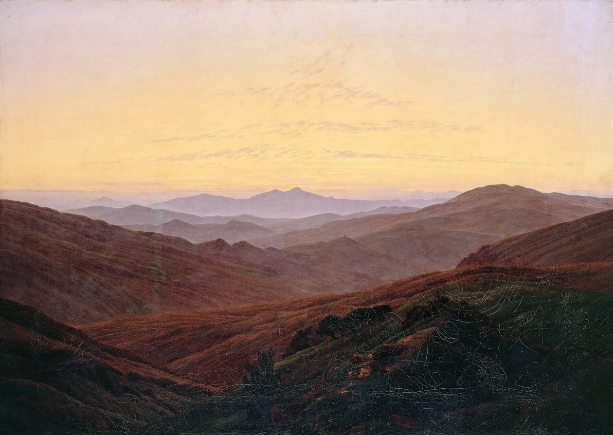 Krkonoše / Avant le lever du soleil dans les montagnes - Caspar David Friedrich