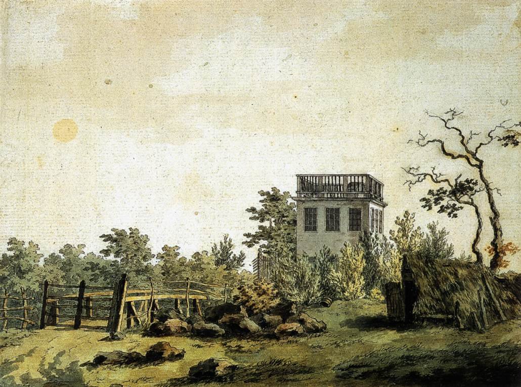 Paysage avec pavillon - Caspar David Friedrich