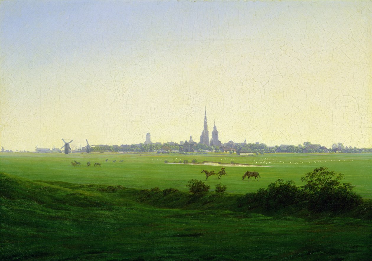 Prairies près de Greifswald - Caspar David Friedrich