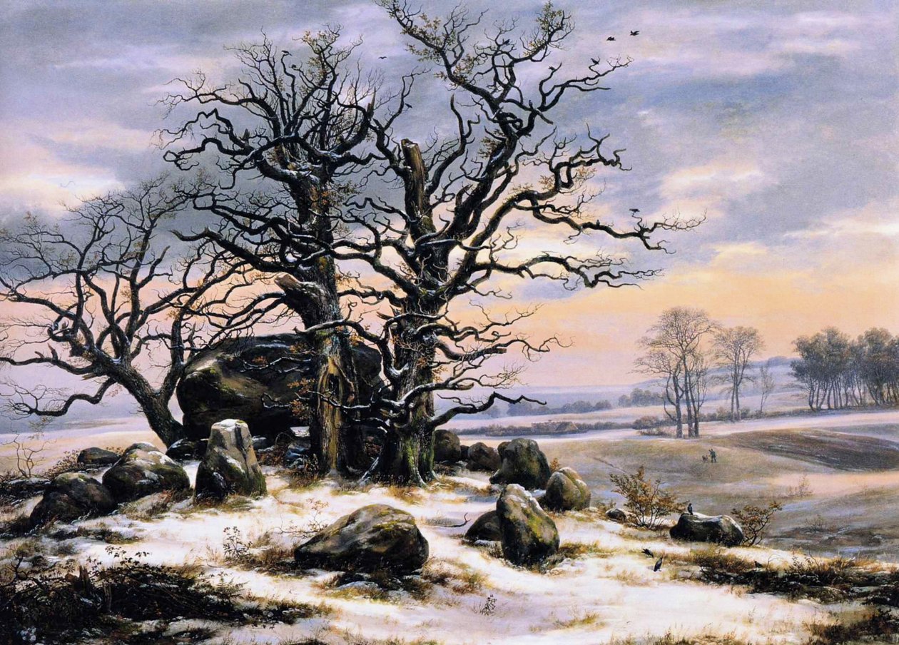 Tombe mégalithique en hiver - Caspar David Friedrich