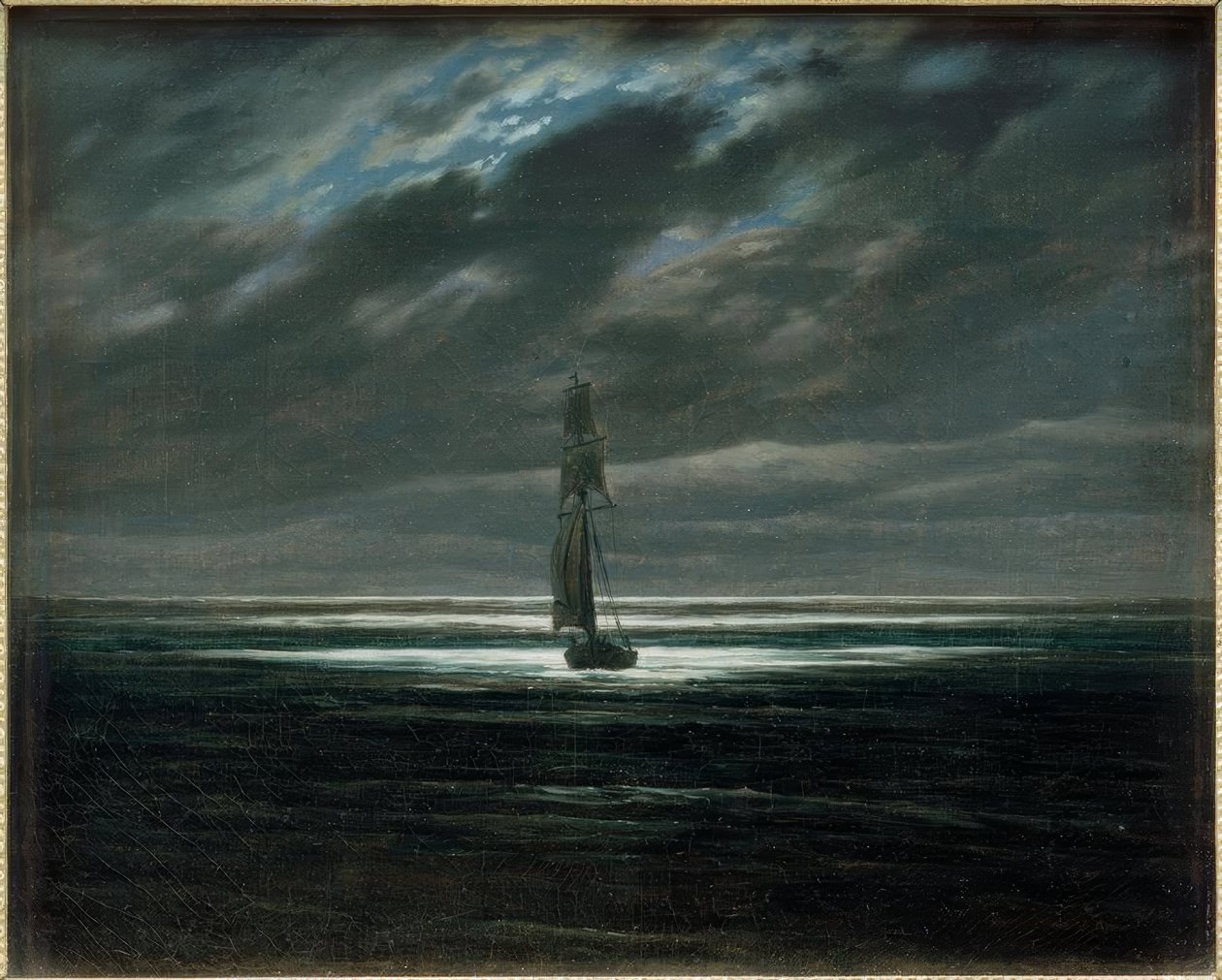 Marine au clair de lune - Caspar David Friedrich