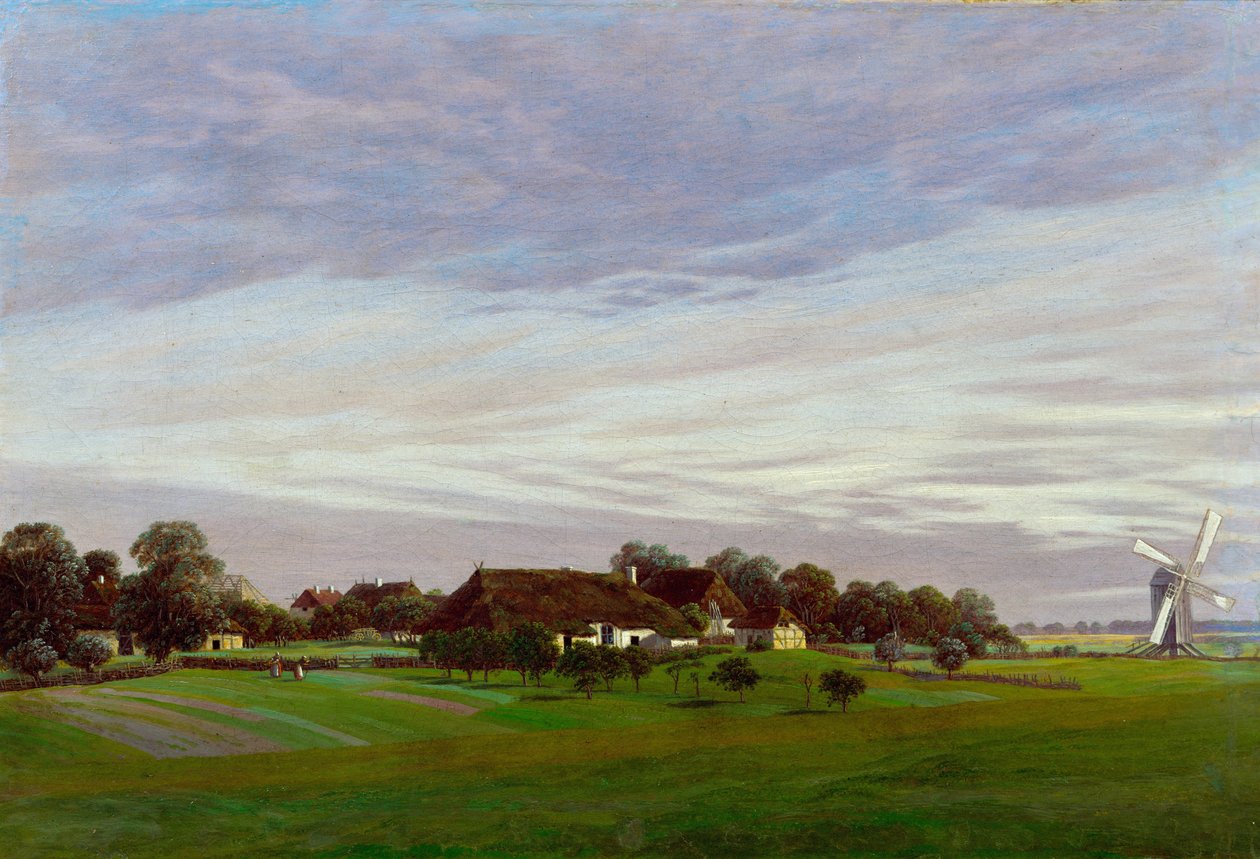 Paysage plat près de Greifswald - Caspar David Friedrich