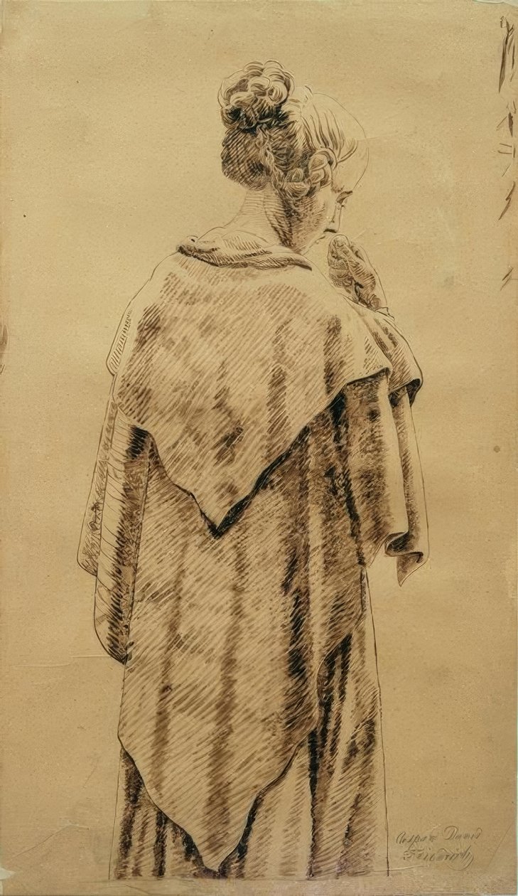 Femme en châle - Caspar David Friedrich