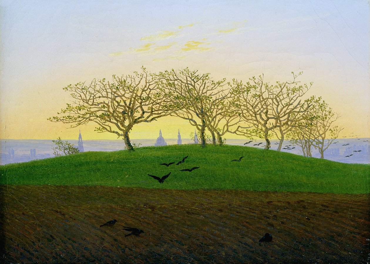 Collines et champs labourés près de Dresde - Caspar David Friedrich