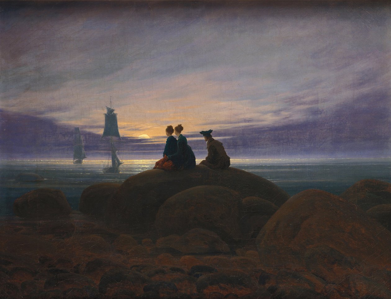 Lever de lune sur la mer, 1822 - Caspar David Friedrich