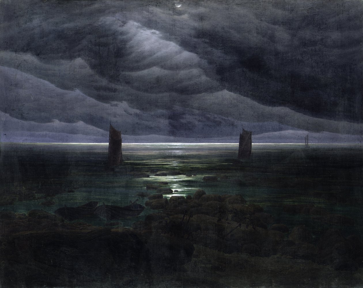 Rivage au clair de lune - Caspar David Friedrich