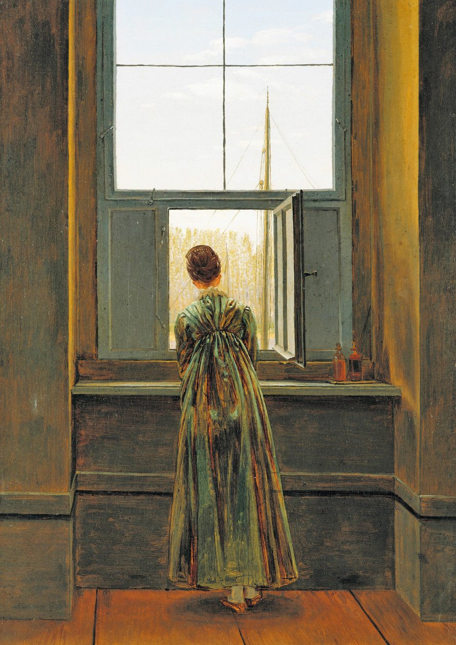 Femme à la fenêtre - Caspar David Friedrich