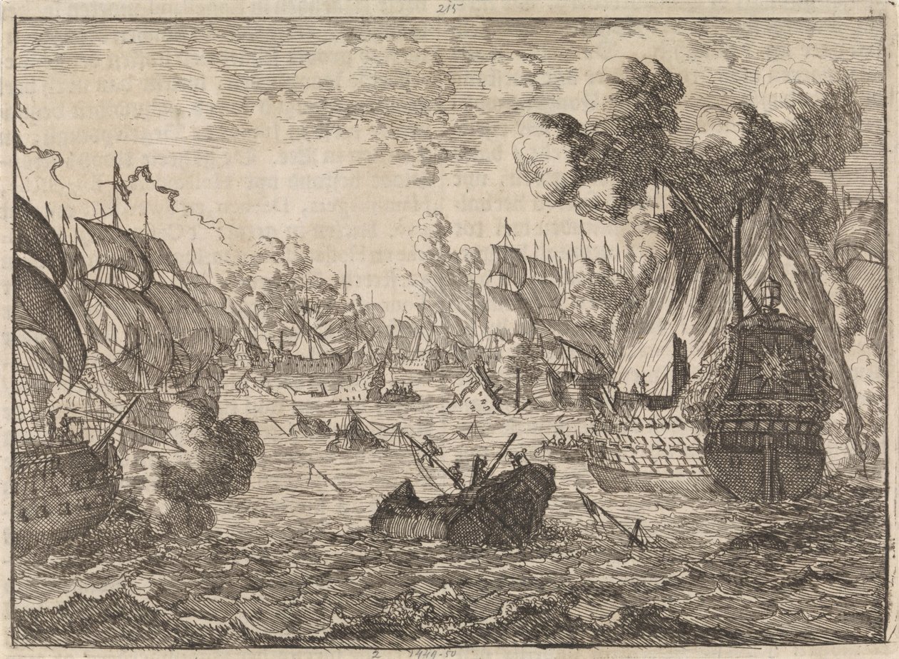 Bataille navale au Cap La Hogue, 1692 - Caspar Luyken