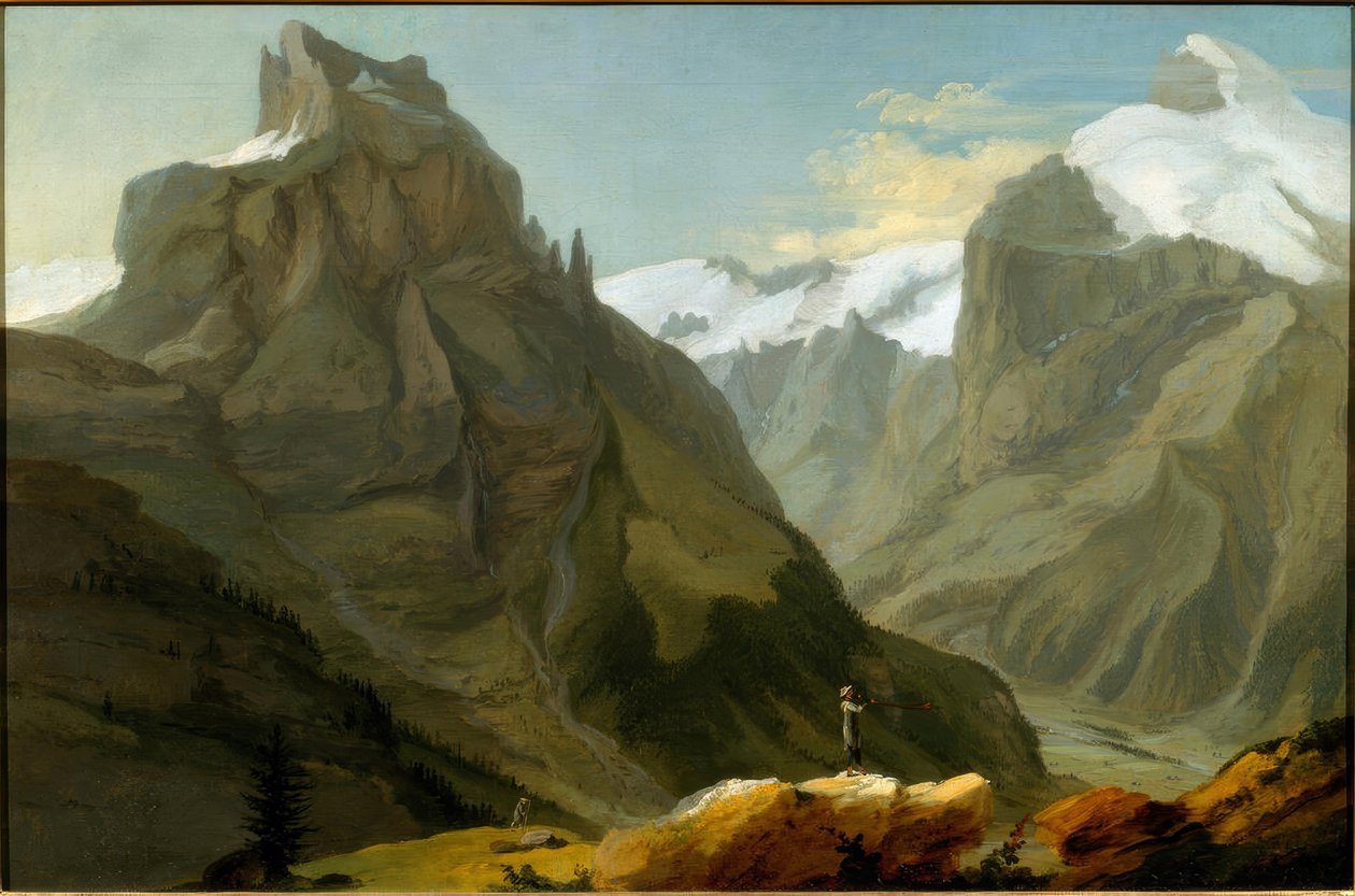 Vue sur le Titlis et le Hahnen - Caspar Wolf