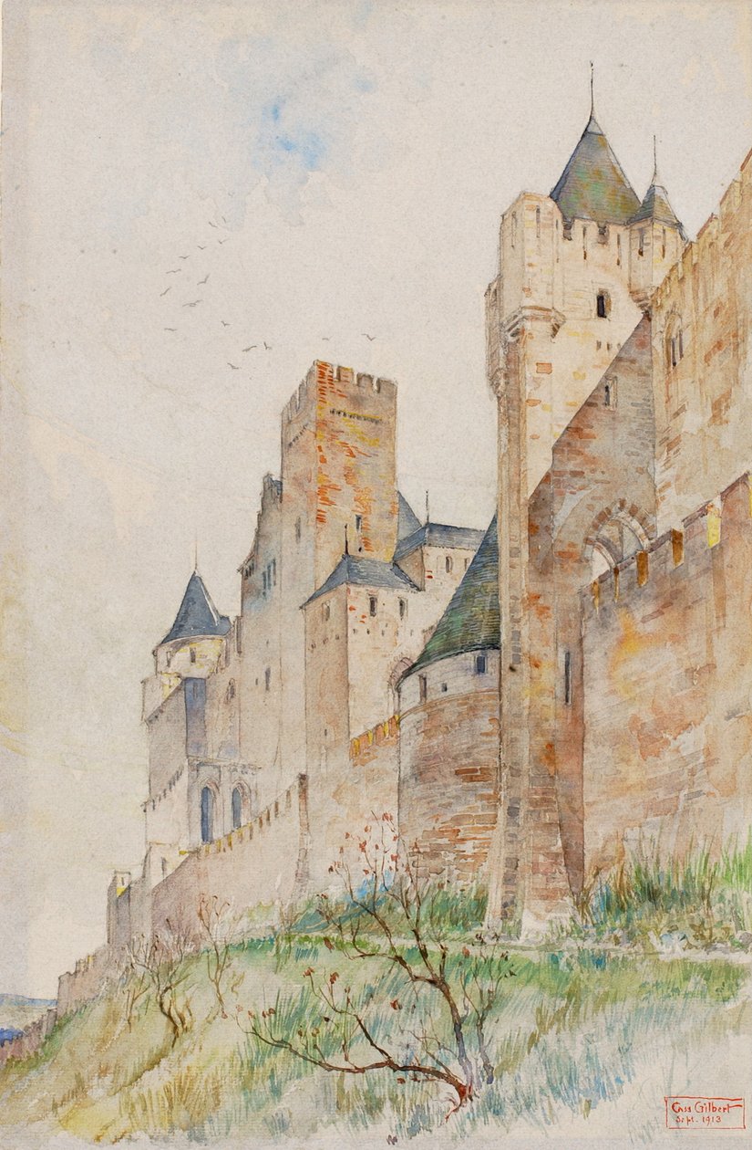 Remparts de Carcassonne, France, 1913 - Cass Gilbert