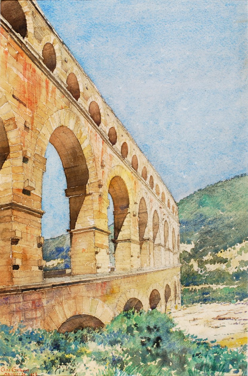 Pont du Gard, France, 1926 - Cass Gilbert