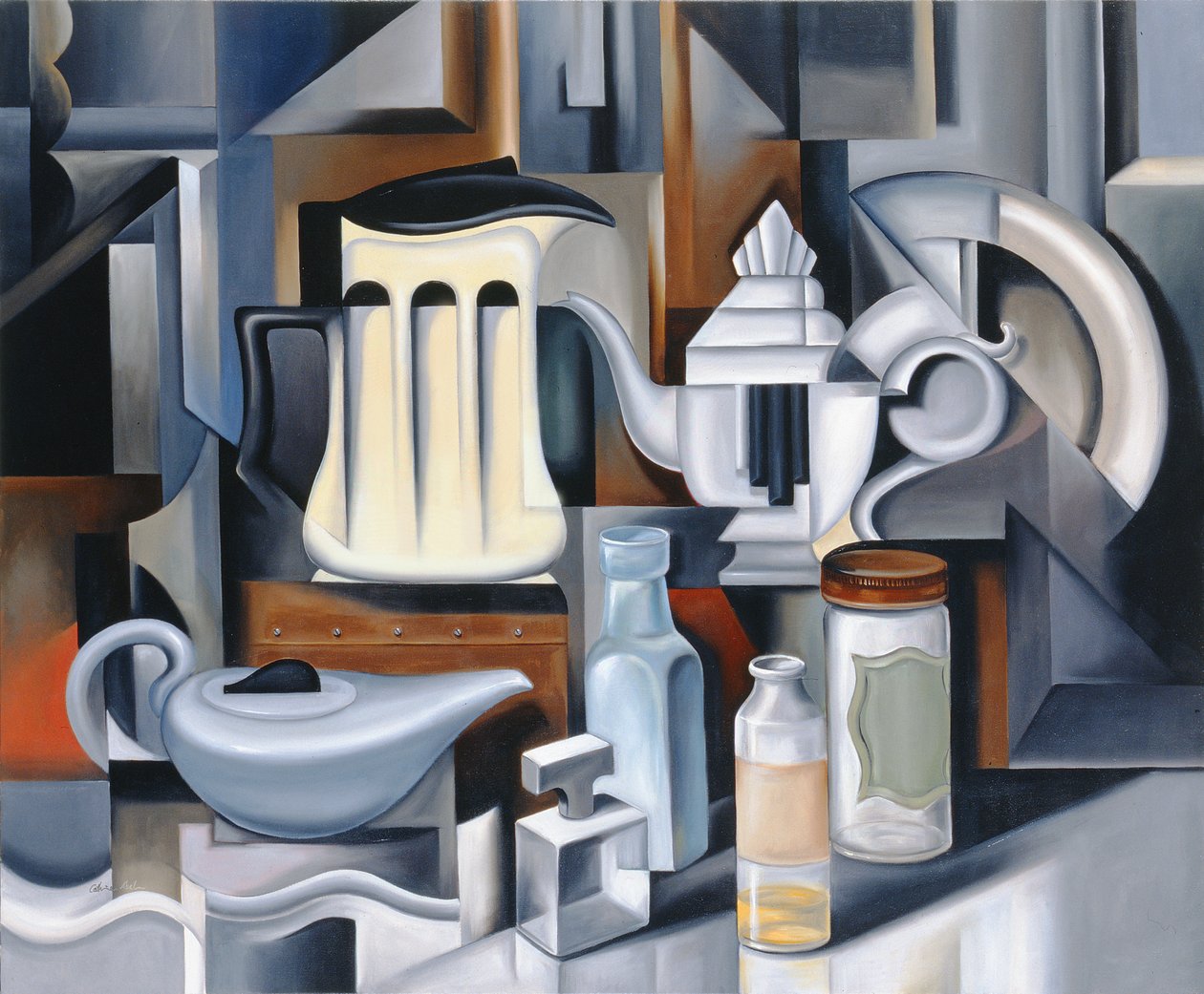 Nature morte avec théières - Catherine Abel