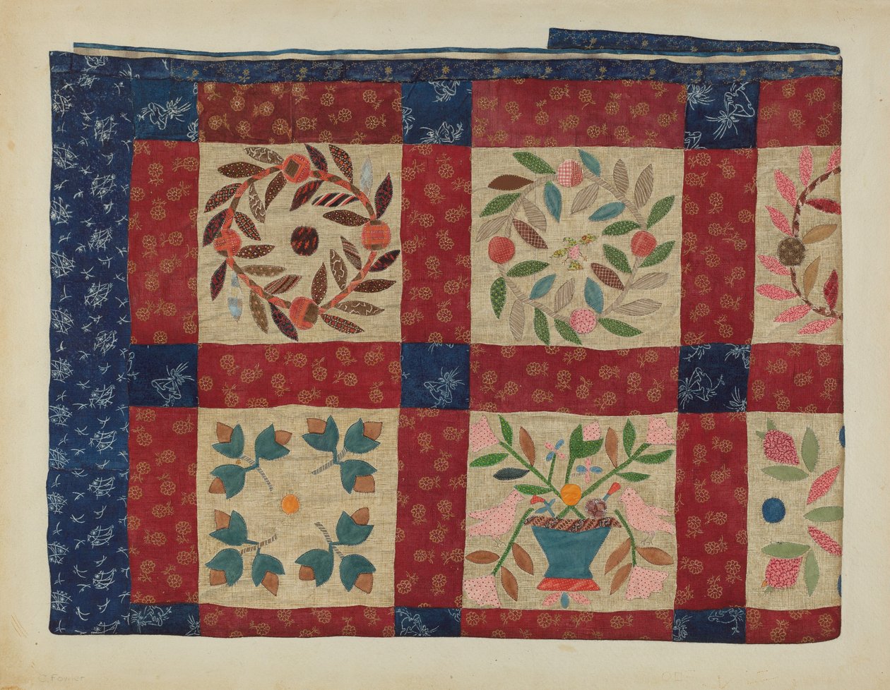 Courtepointe appliquée - Catherine Fowler