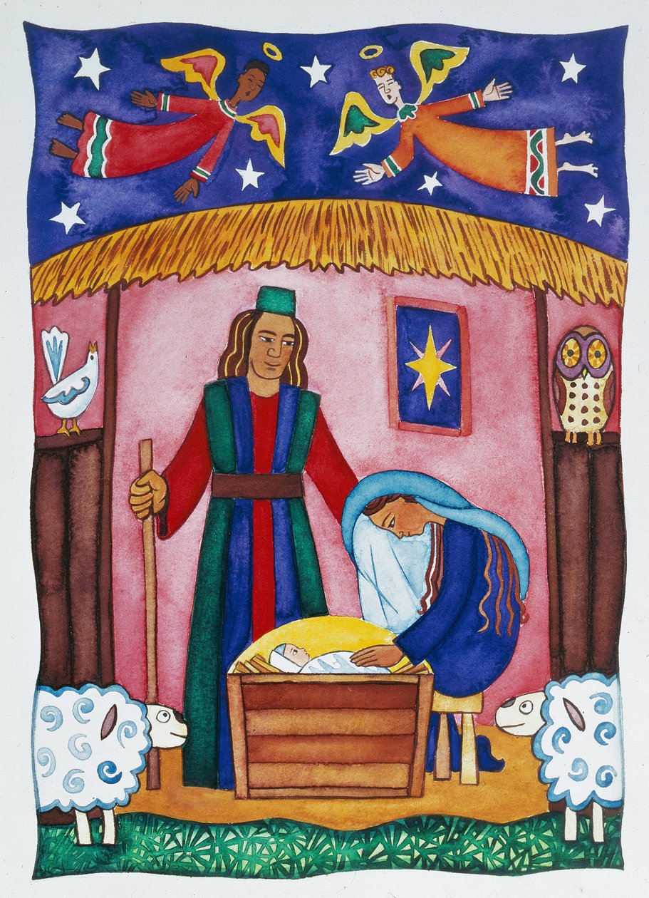 Nativité avec anges - Cathy Baxter