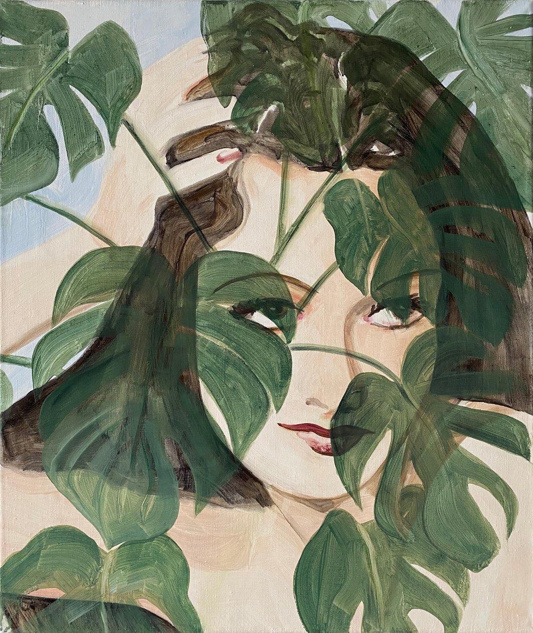 Camouflage, 2022 (huile sur lin) - Cathy Lomax