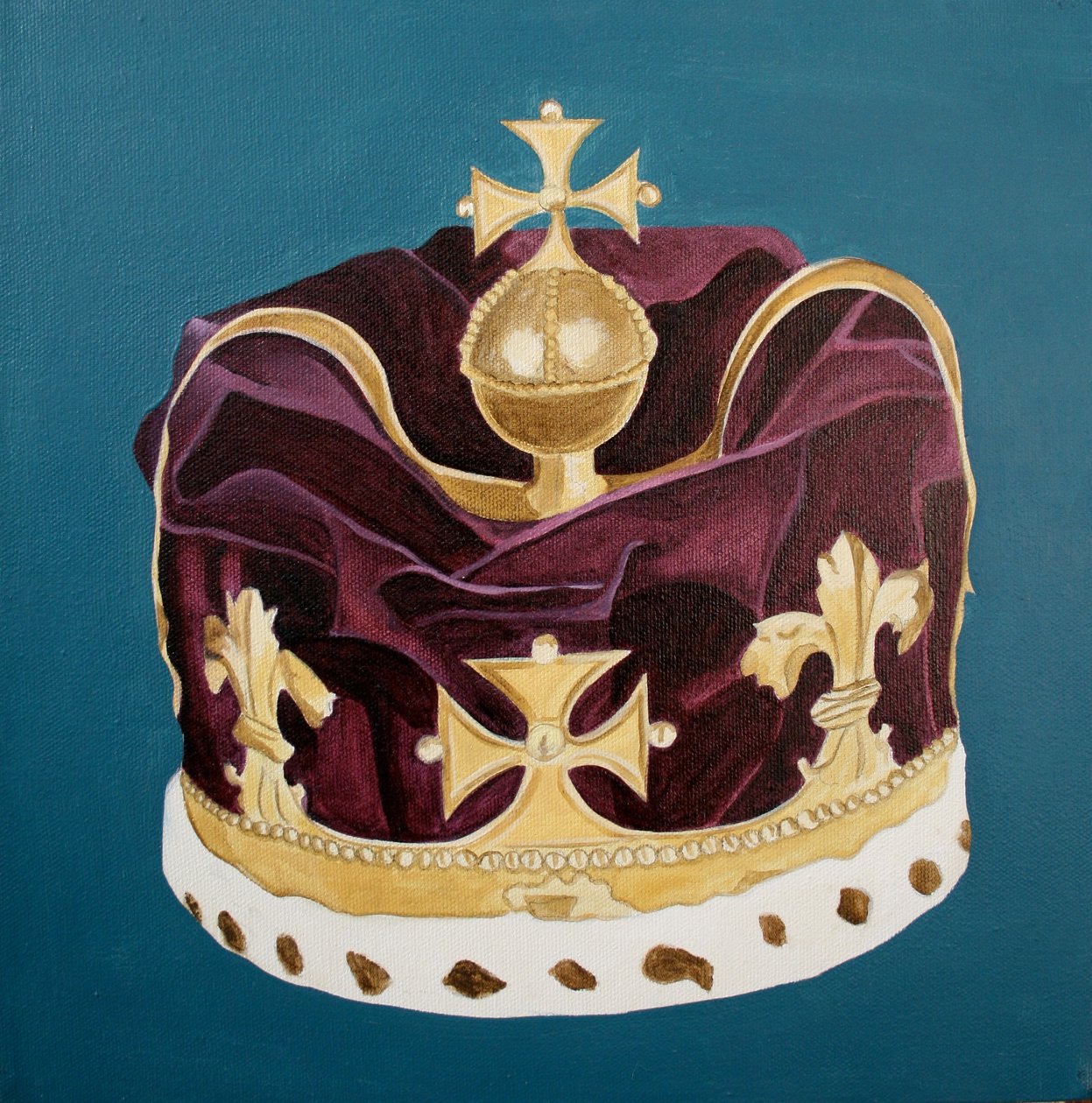Joyaux de la Couronne, 2001 (huile sur toile) - Cathy Lomax