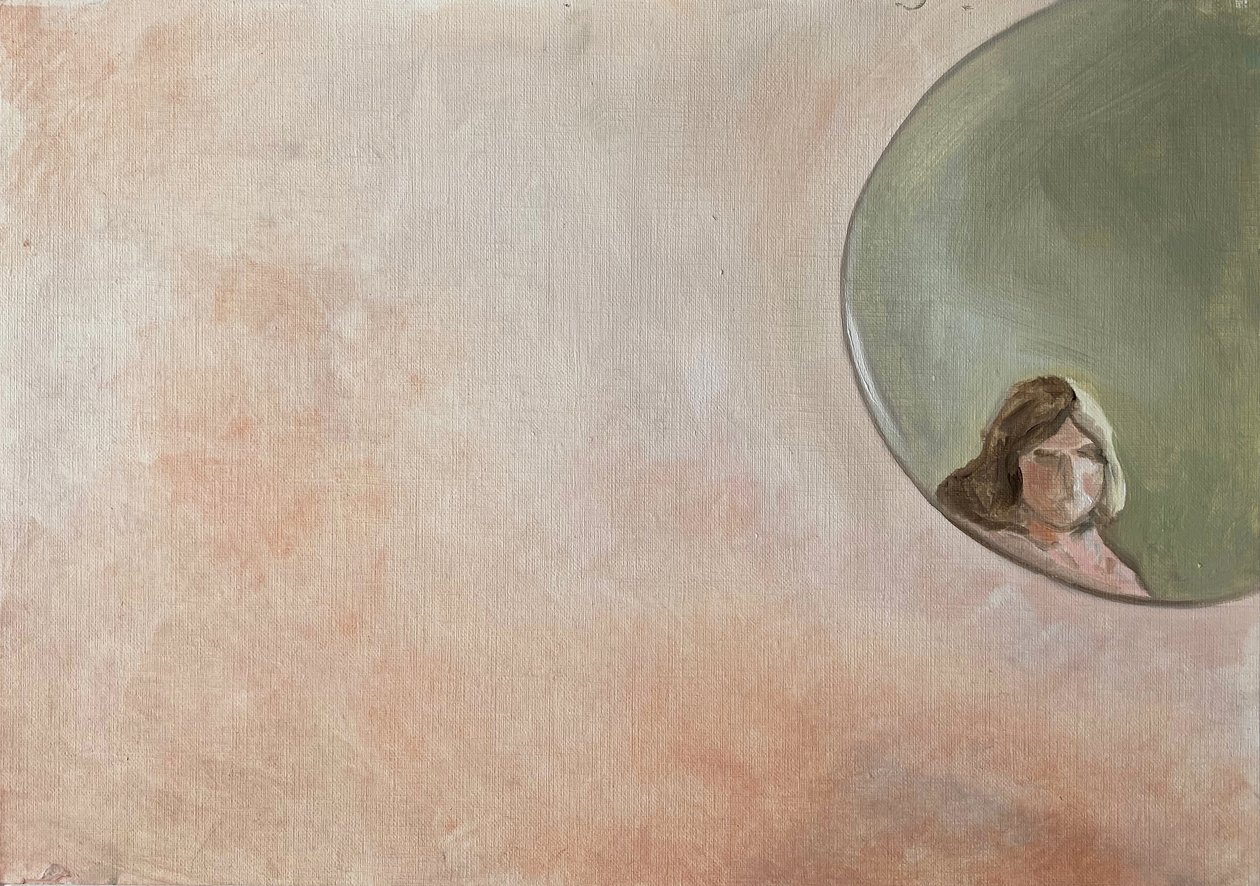 Miroir, 2020 (huile sur papier) - Cathy Lomax