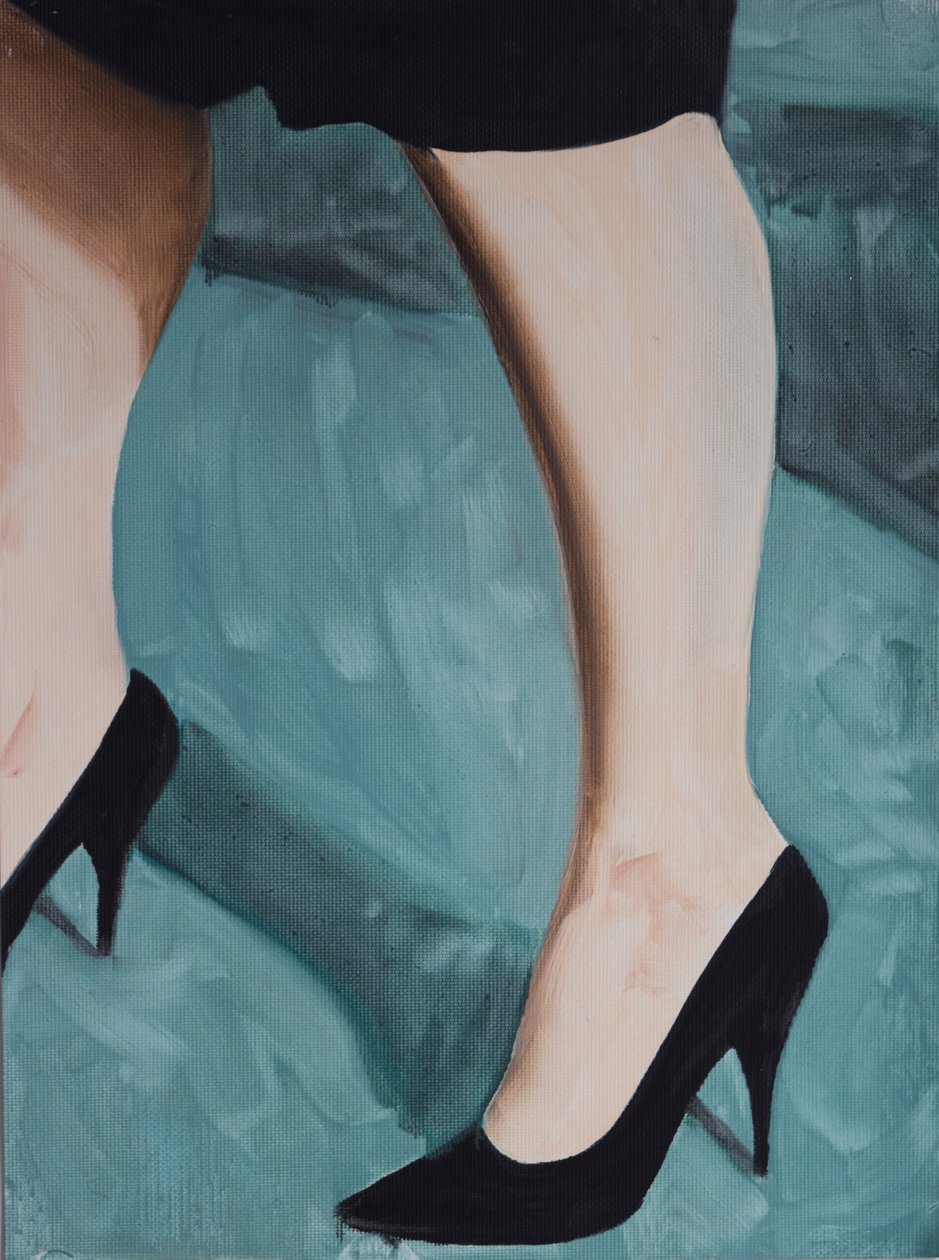 Misfit Legs 1, 2013 (huile sur papier) - Cathy Lomax