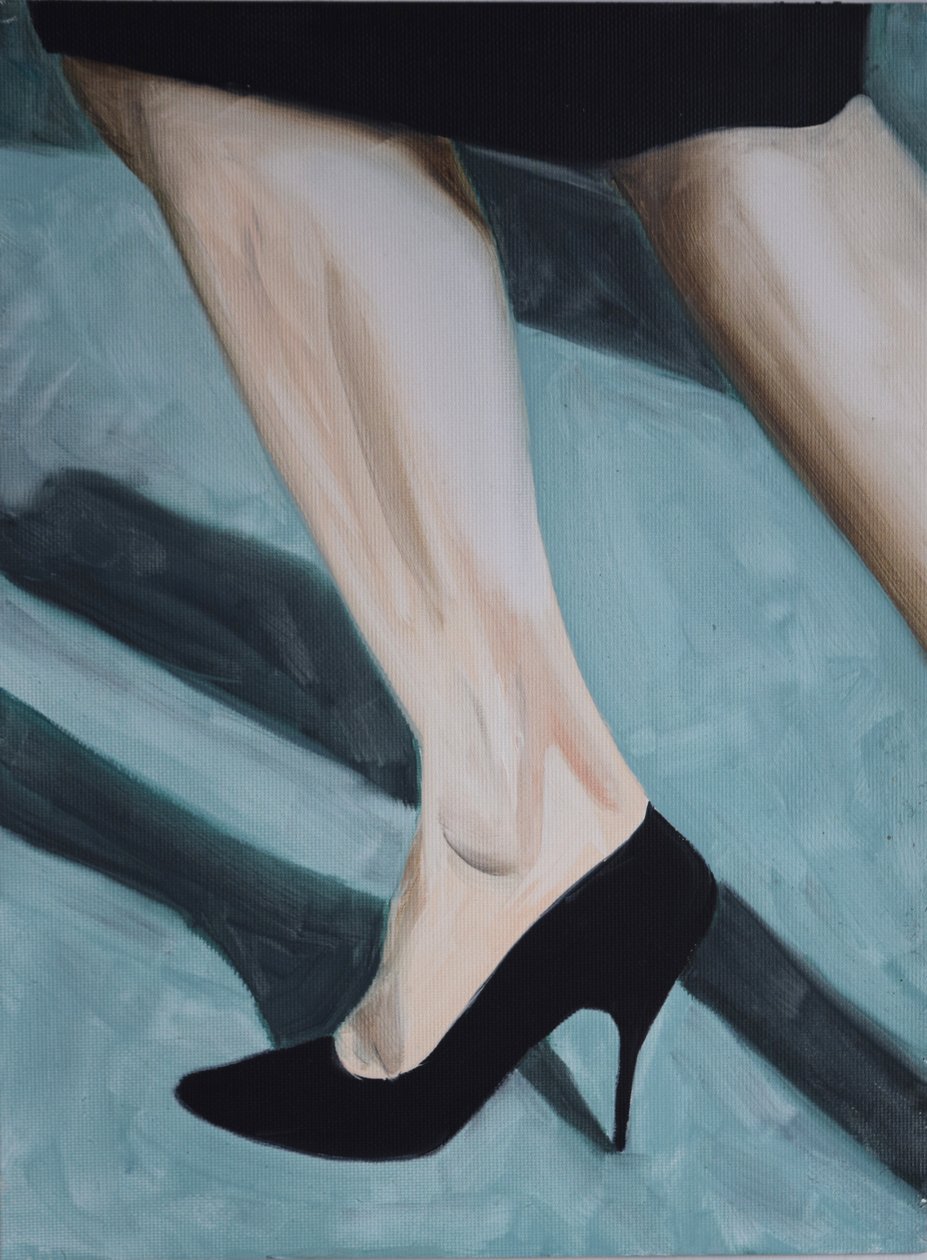 Misfit Legs 2, 2013 (huile sur papier) - Cathy Lomax