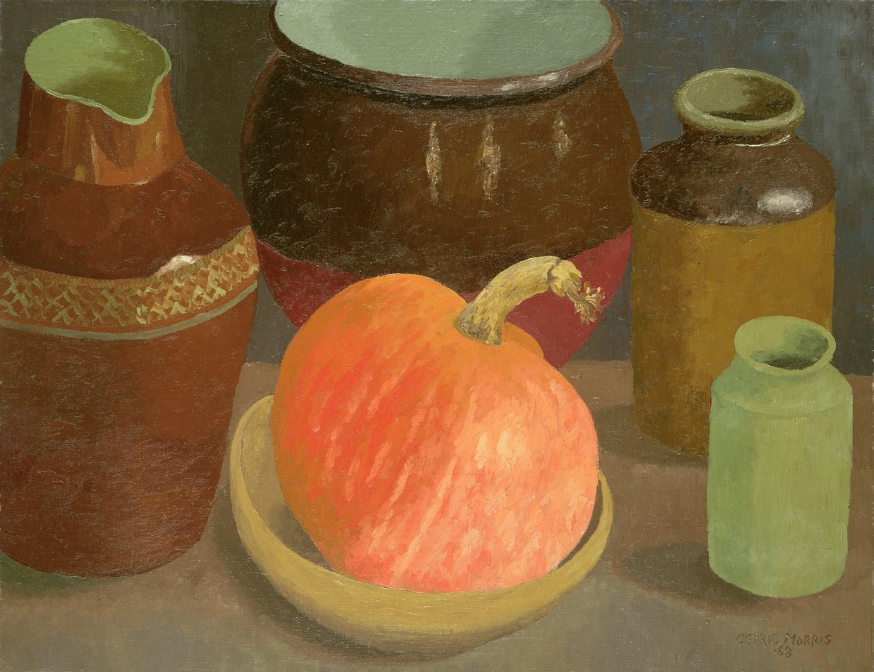 Citrouille et pots - Cedric Morris