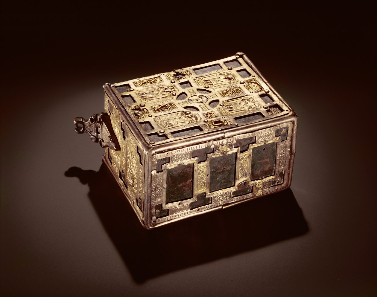 Reliquaire ou Cumdach de Molaise, c.1001-25 (bronze plaqué argent) - Celtic