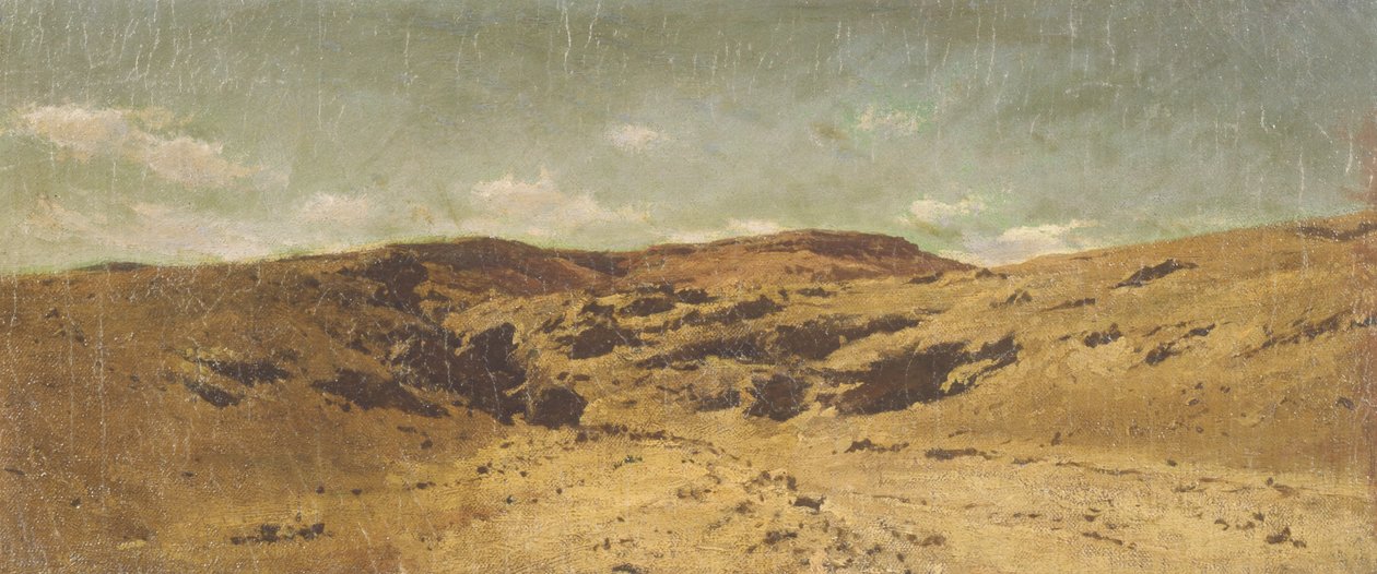 Paysage désertique avec caravane - Cesare Biseo