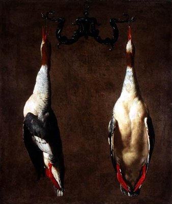 Deux canards sauvages suspendus - Cesare Dandini