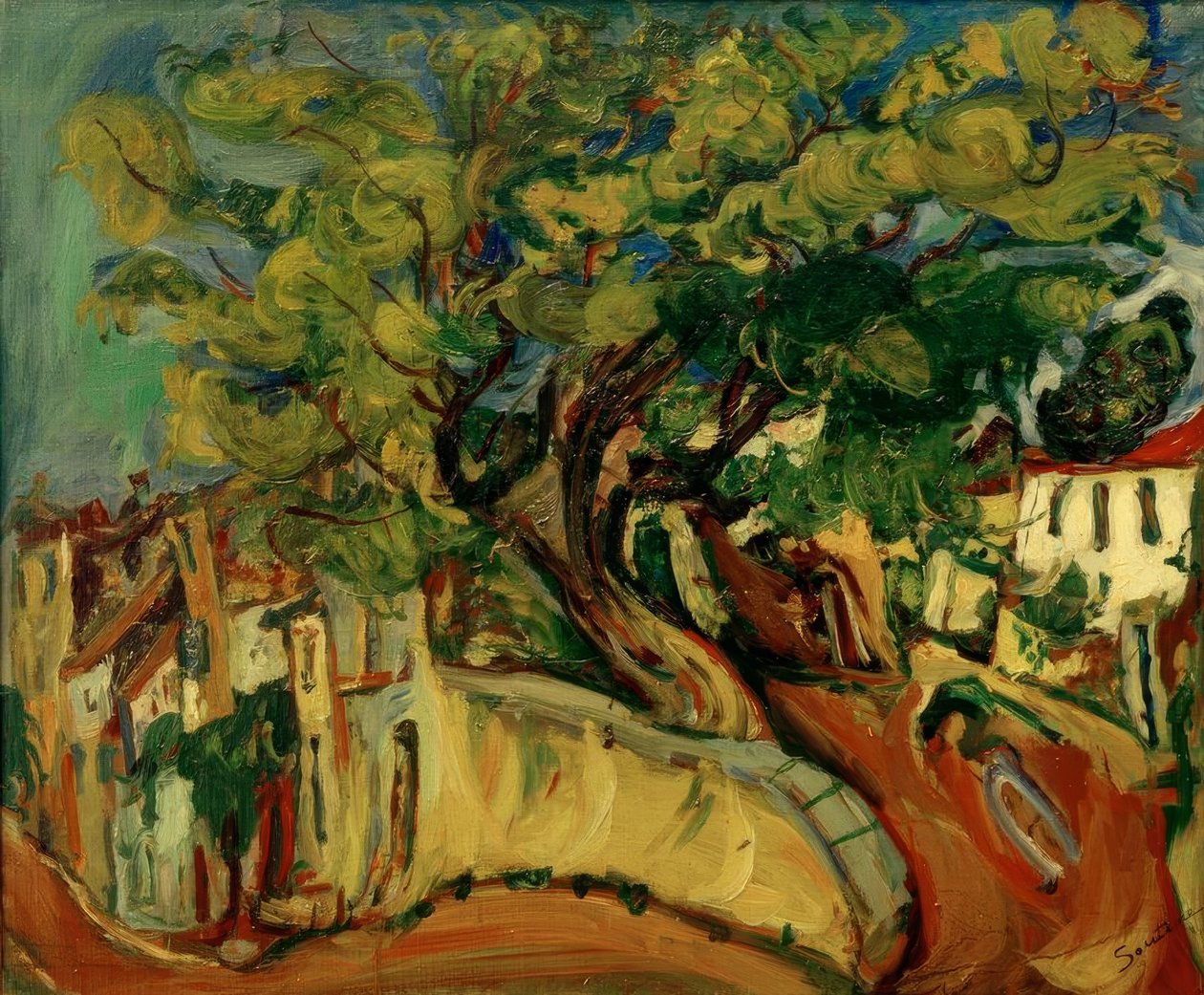 Ch. Soutine, Paysage à Cagnes avec arbre - Chaim Soutine