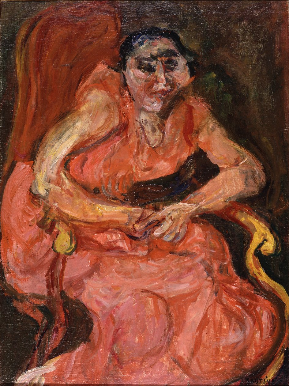 Femme en rose, vers 1924 (huile sur toile) - Chaim Soutine