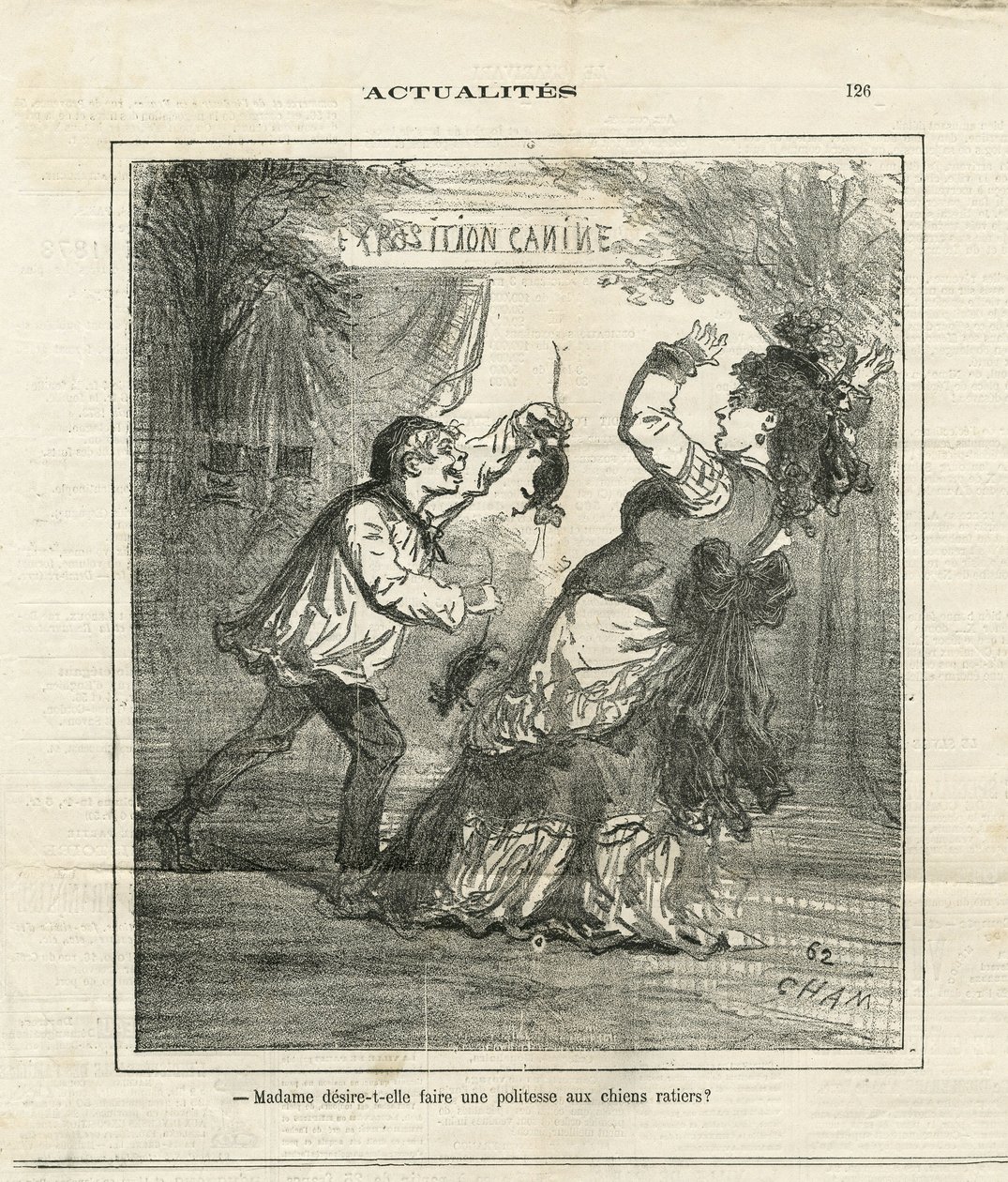 Illustration de Cham dans Le Charivari - Amédée de Noé