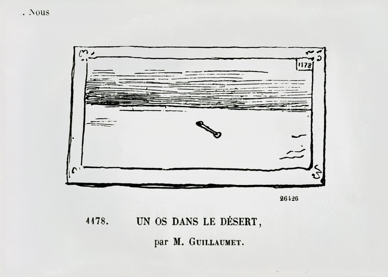 Un os dans le désert, caricature d