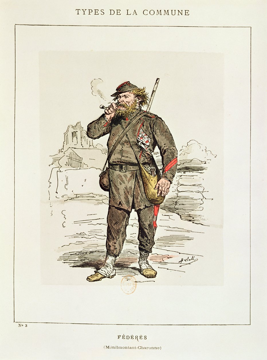 Personnages de la Commune de Paris - un fédéré de Ménilmontant-Charonne, 1871 - Charles Albert d Arnoux Bertall