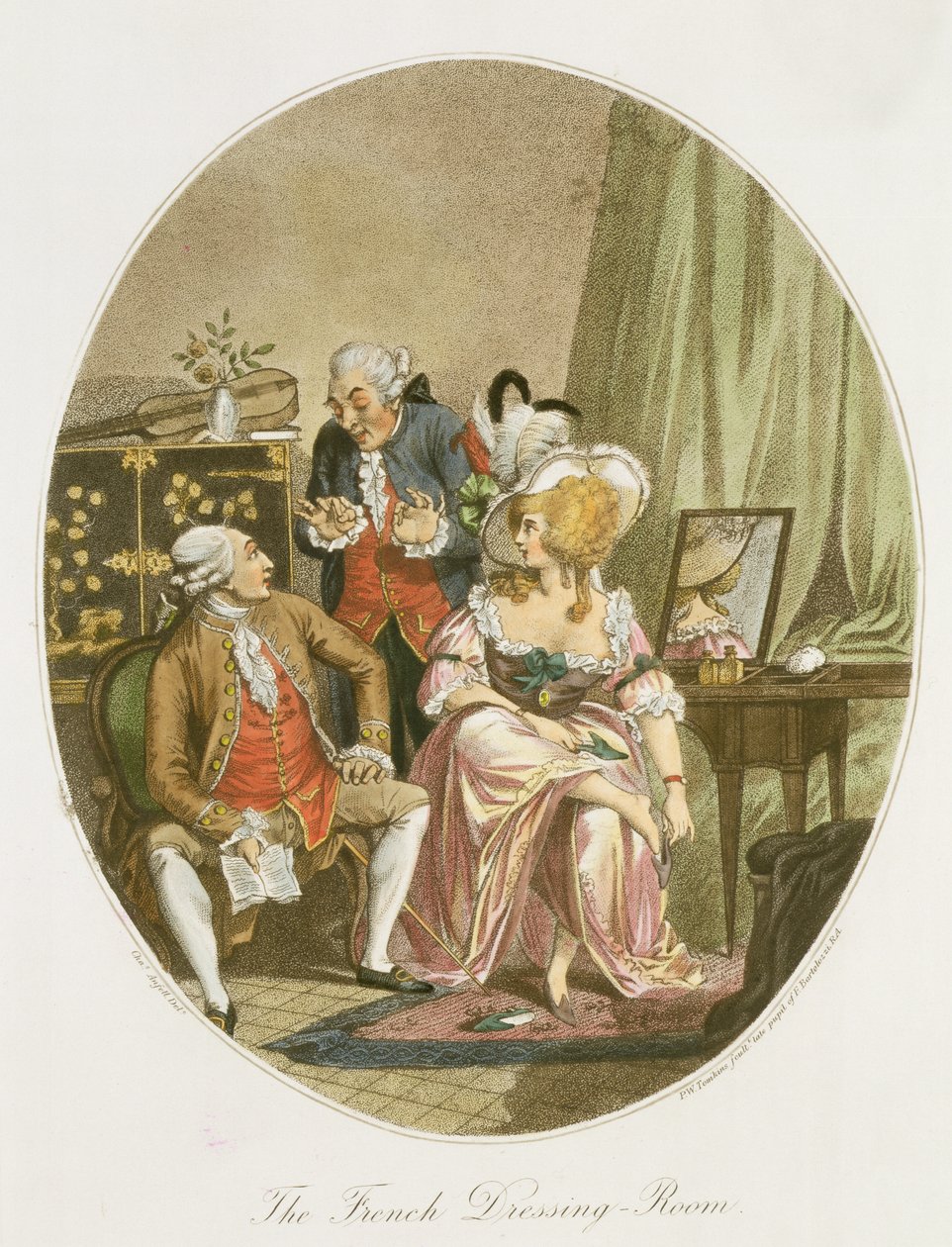 La salle de toilette française, gravée par P.W. Tomkins (1760-1840) - Charles Ansell