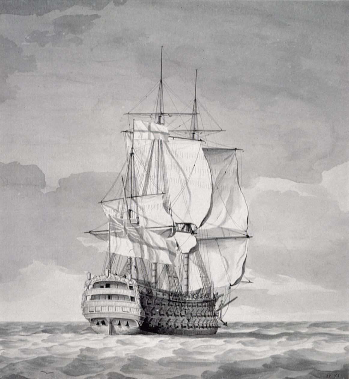 Navire de ligne anglais, 18e siècle - Charles Brooking