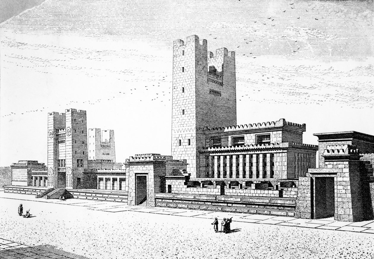 Reconstruction du Temple de Salomon à Jérusalem, 1887 - Charles Chipiez