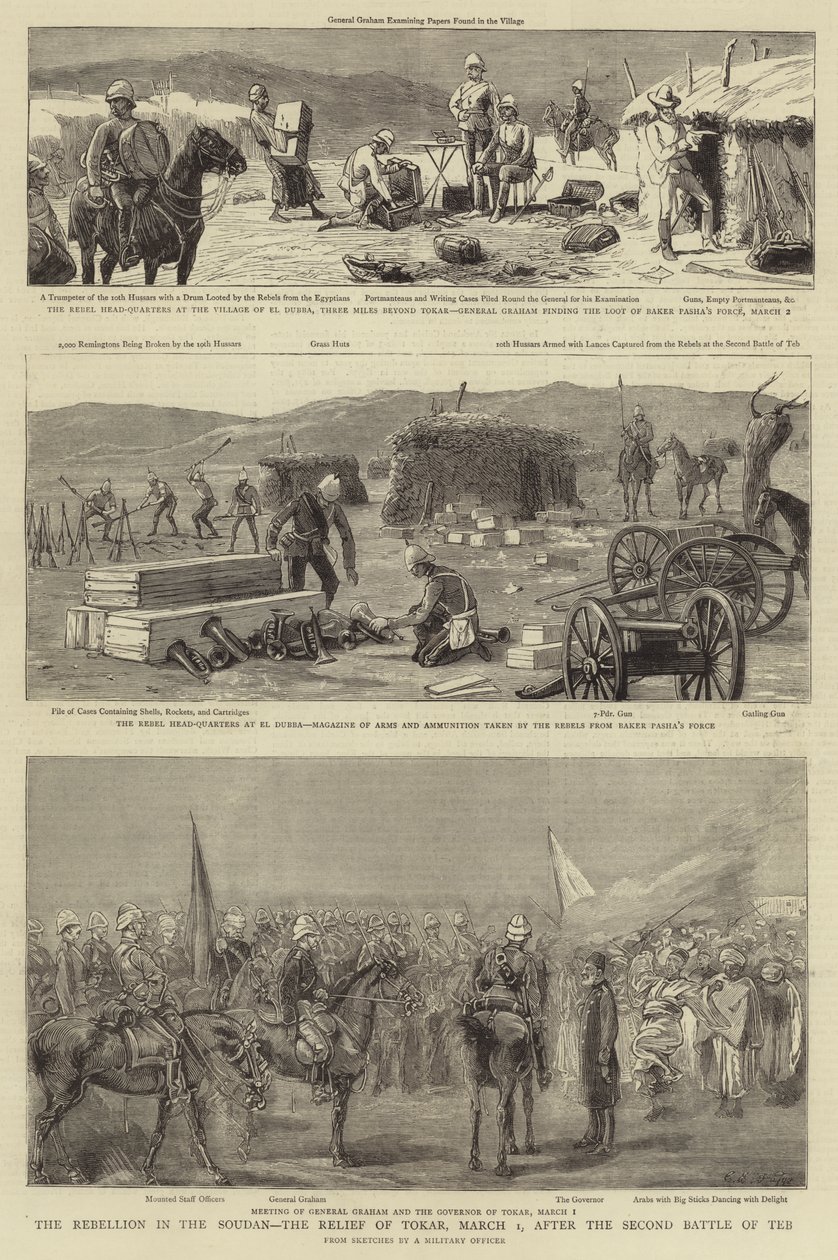 La Rébellion au Soudan, le secours de Tokar, 1er mars, après la deuxième bataille de Teb - Charles Edwin Fripp