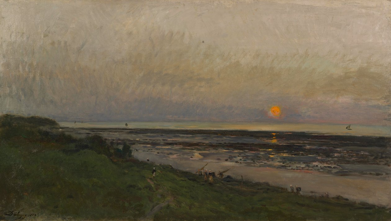 Coucher de soleil à Villerville - Charles Francois Daubigny
