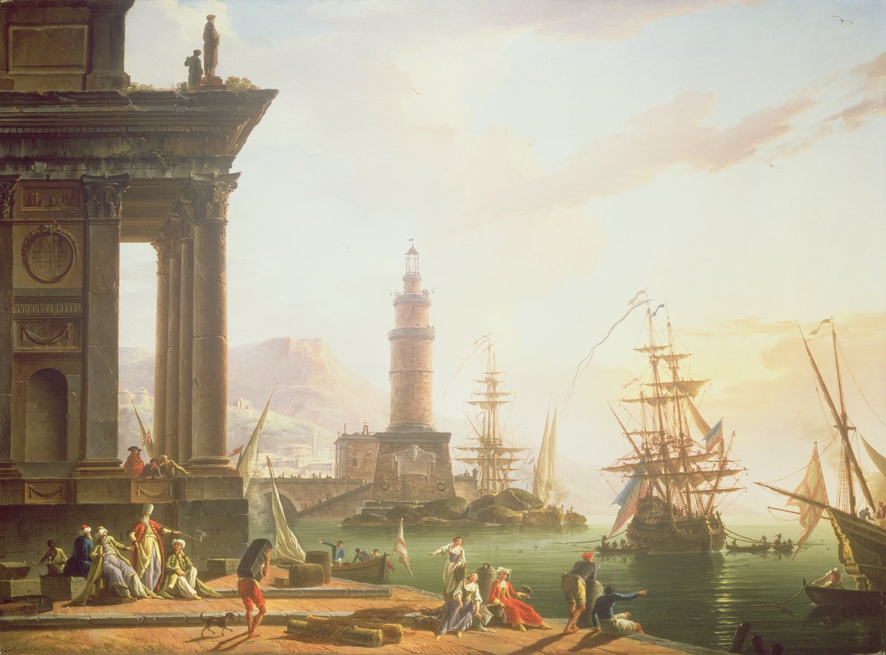 Scène de port méditerranéen, 1752 - Charles Francois Lacroix de Marseille