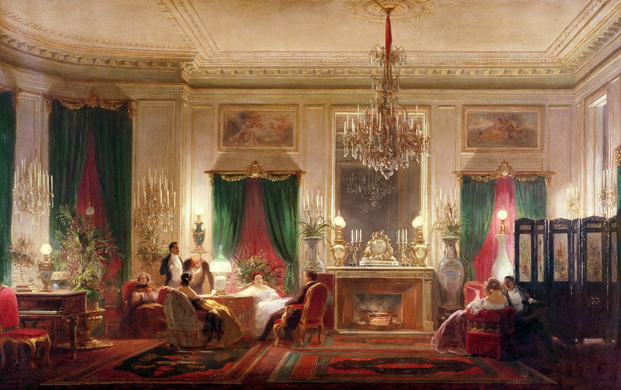 Salon de la Princesse Mathilde Bonaparte (1820-1904) Rue de Courcelles, Paris, 1859 - Charles Giraud