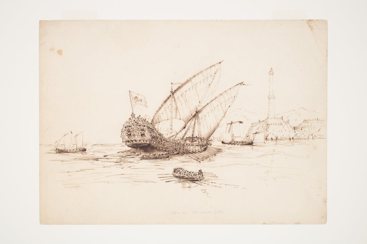 Découpage de la galère génoise - Charles Heaphy