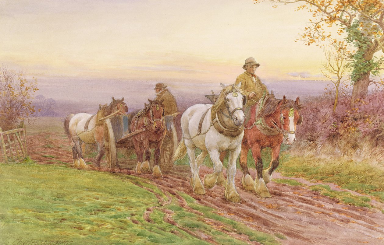 Quand le travail de la journée est terminé - Charles James Adams